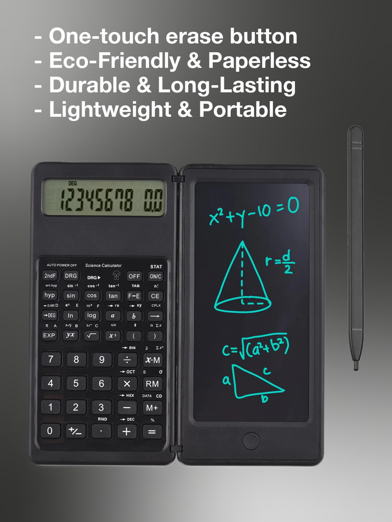 2 in 1 Scientific Calculator & LCD Notepad